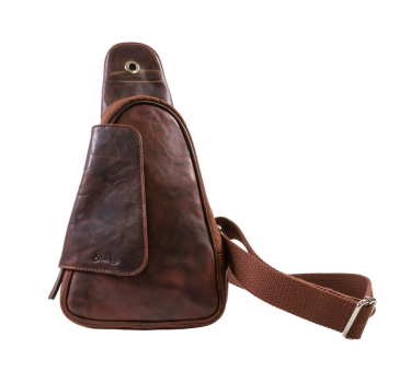 Passatore Pfeifen- / Zigarren Body Bag Leder braun antik